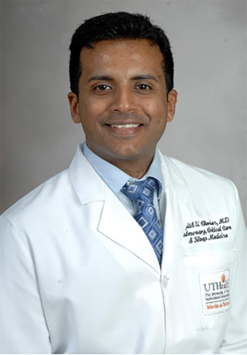 Sujith Cherian, MD, associate professor of medicine with McGovern Medical School at UTHealth Houston and director of quality for pulmonary and critical care medicine at Harris Health Lyndon B. Johnson Hospital. (Photo by UTHealth Houston)